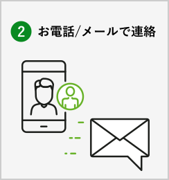 お電話/メールで連絡